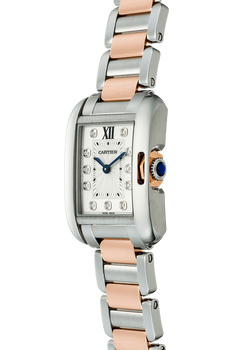 Tank Anglaise Rose Gold and Stainless Steel Quartz