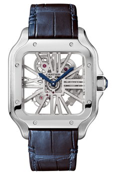 Santos de cartier skeleton watch price discount