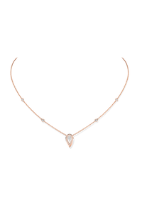 Fiery Pendant 0.10CT in Pink Gold