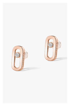 Move Uno Stud Earrings in Pink Gold