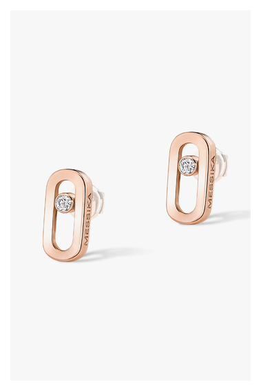 Move Uno Stud Earrings in Pink Gold