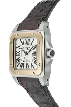 Santos 100 Yellow Gold and Stainless Steel Automatic