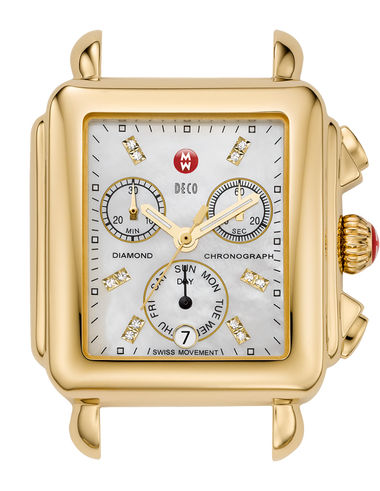 MICHELE Deco Day Gold Plated Diamond Dial Head