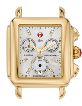 Deco Day Gold-Plated Diamond Dial Head