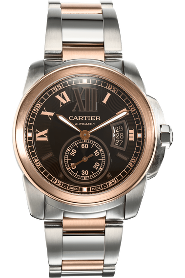 Calibre de Cartier Rose Gold and Stainless Steel Automatic