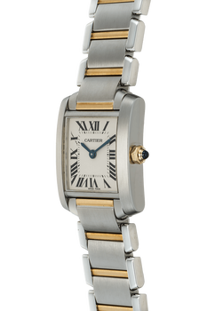 Tank Francaise Yellow Gold and Stainless Steel Quartz