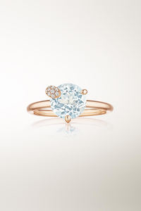 Peekaboo Aquamarine Ring