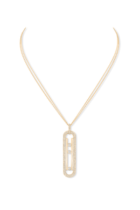 Move 10th Long Pendant in Yellow Gold