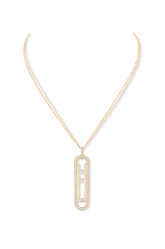 Move 10th Long Pendant in Yellow Gold