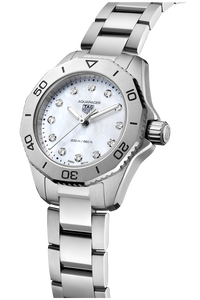 Aquaracer Quartz MOP Diamond Dial Steel Watch