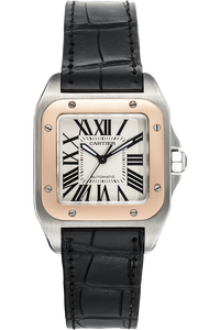 Santos 100 Rose Gold and Stainless Steel Automatic