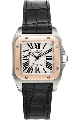 Santos 100 Rose Gold and Stainless Steel Automatic