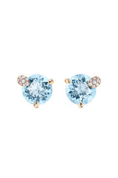 Peekaboo Aquamarine Ear Studs
