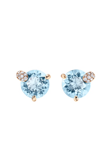 Peekaboo Aquamarine Ear Studs