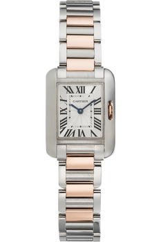 Tank Anglaise Rose Gold and Stainless Steel Quartz