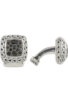 Classic Chain Silver Lava Cufflinks