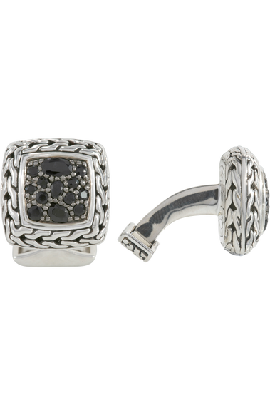 Classic Chain Silver Lava Cufflinks