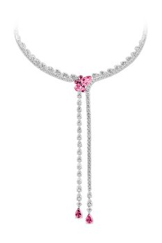 Classics Pink Sapphire Flower Necklace