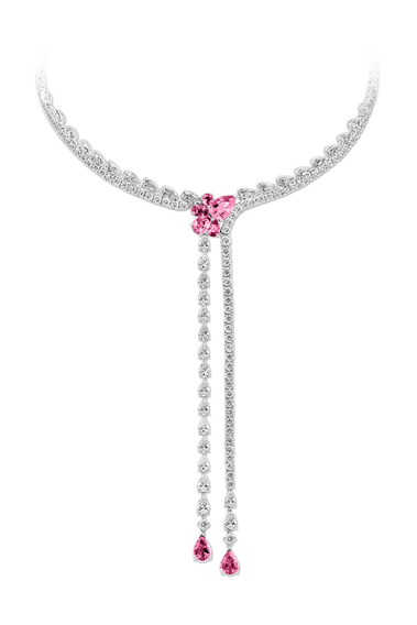 Classics Pink Sapphire Flower Necklace