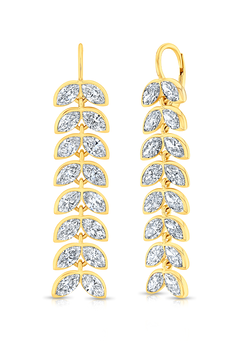 Mermaid Earrings in Yellow Gold
