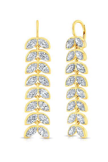 Mermaid Earrings in Yellow Gold