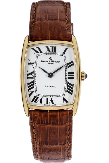 Pre Owned Baume Mercier Tonneau Circa 1980s Yellow Gold Automatic