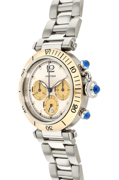 Pasha Diver Chronograph Yellow Gold and Stainless Steel Quartz