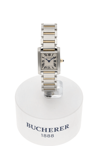 Tank Francaise Yellow Gold and Stainless Steel Quartz