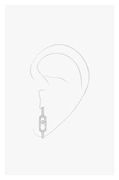 Move Uno Single Earring in White Gold