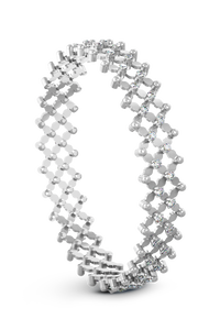 Serafino Alternato 7-row Ring Bracelet in White Gold