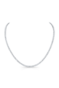 Diamond Line Necklace in White Gold