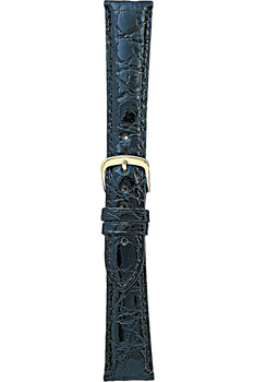 20 mm Black Crocodile Strap