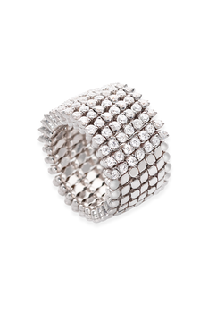Serafino 7-row Ring Bracelet in White Gold