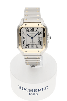 Santos Yellow Gold and Stainless Steel Automatic