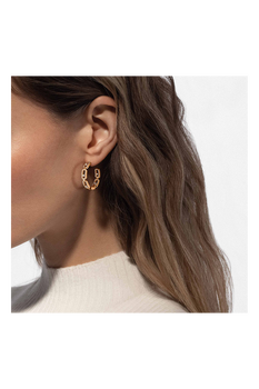 Move Link SM Hoops in Yellow Gold