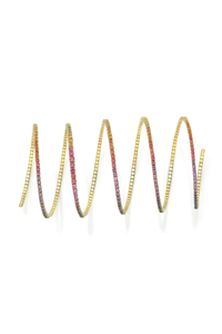 Five Row Coil Bracelet Rainbow 11.8 ct