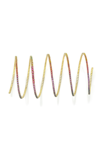Five Row Coil Bracelet Rainbow 11.8 ct