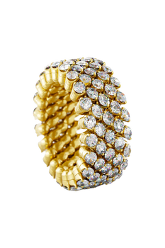 Brevetto 5-row Multi Size Ring in Yellow Gold