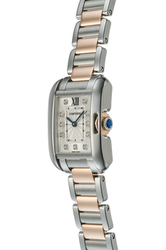Tank Anglaise Rose Gold and Stainless Steel Quartz