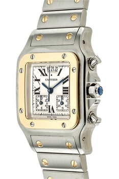 Santos Galbee Chronograph Yellow Gold and Stainless Steel
