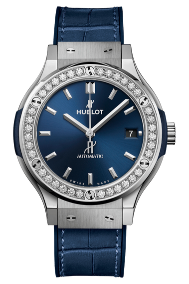 Classic Fusion Titanium Blue Diamonds