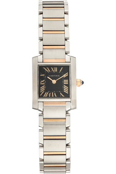 Tank Francaise Rose Gold and Stainless Steel Quartz