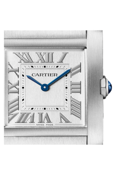 Cartier Tank Francaise Medium Silver Dial Steel Ladies Watch WSTA0074 Box Card