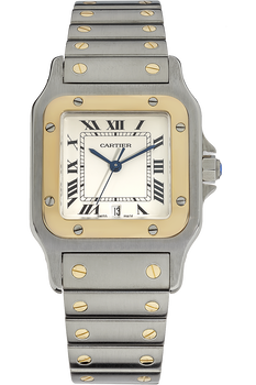 Santos Galbee Yellow Gold and Stainless Steel Quartz