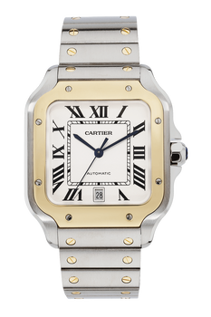 Santos Yellow Gold and Stainless Steel Automatic