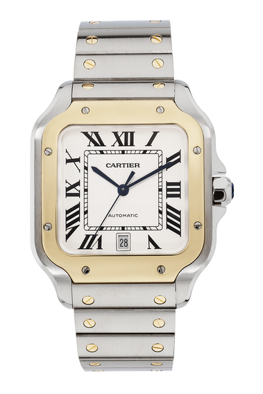 Santos Yellow Gold and Stainless Steel Automatic