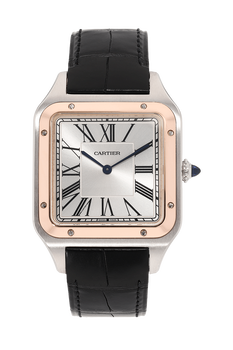 Santos Dumont Rose Gold and Stainless Steel Manual