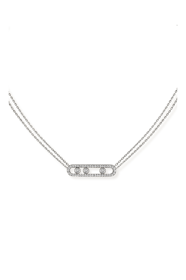 White gold pav&eacute; diamond necklace Move