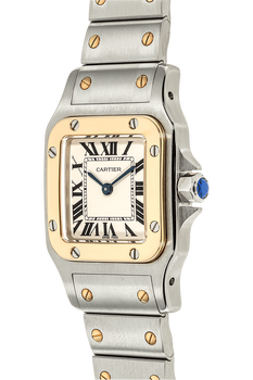 Santos Galbee Yellow Gold and Stainless Steel Quartz