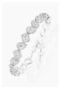 My Twin Rivière Bracelet in White Gold